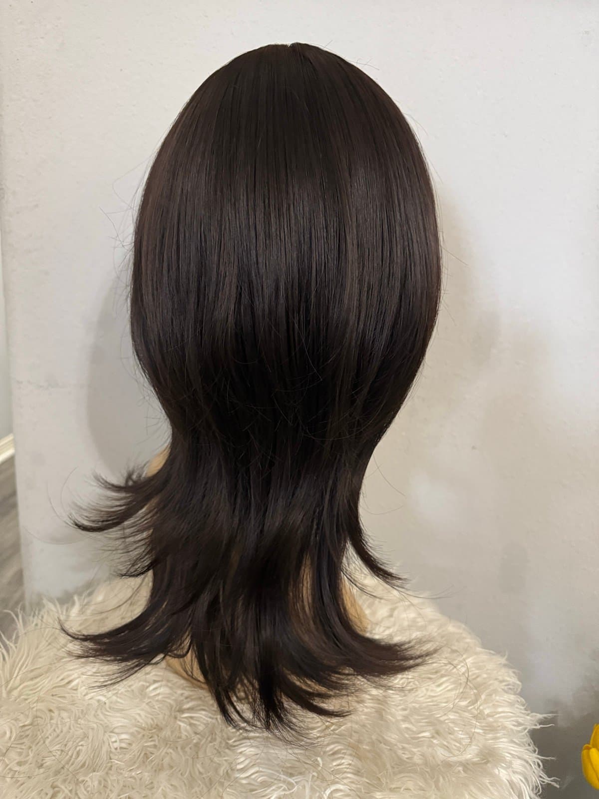 Synthetic Blend Wig with Curtain bangs and realistic scalp - Thumbnail 6