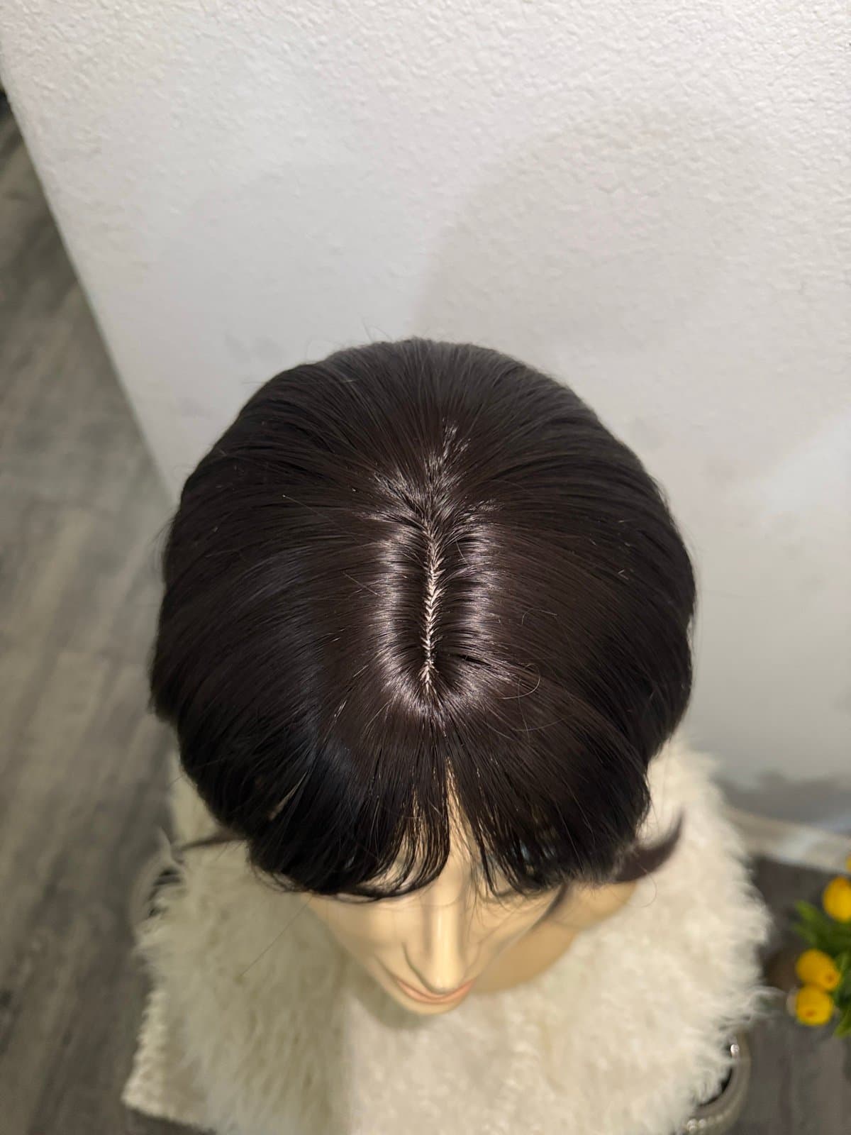 Synthetic Blend Wig with Curtain bangs and realistic scalp - Thumbnail 3