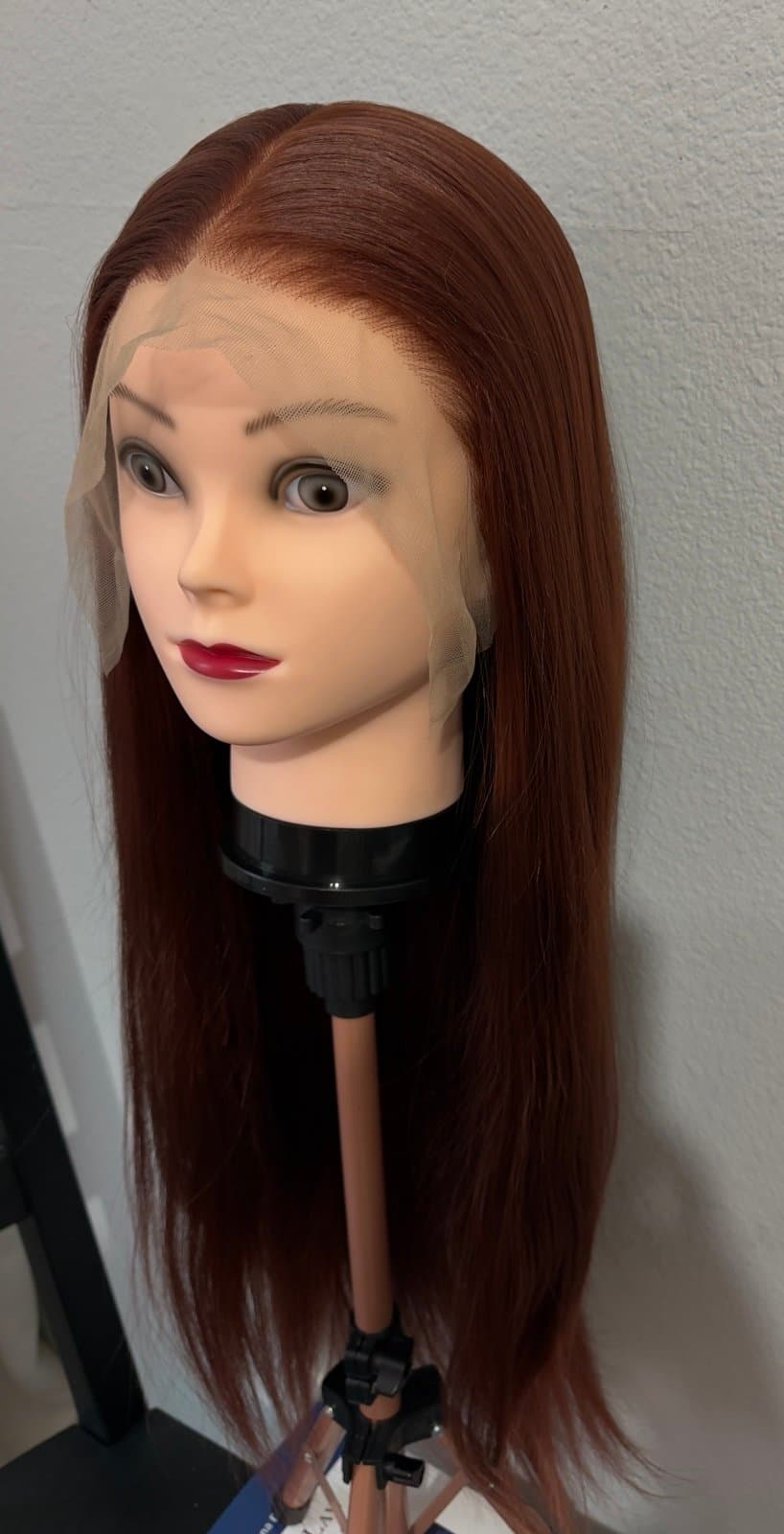 Synthetic Blend Lace Wig 13x6lace wig burgundy - Thumbnail 7