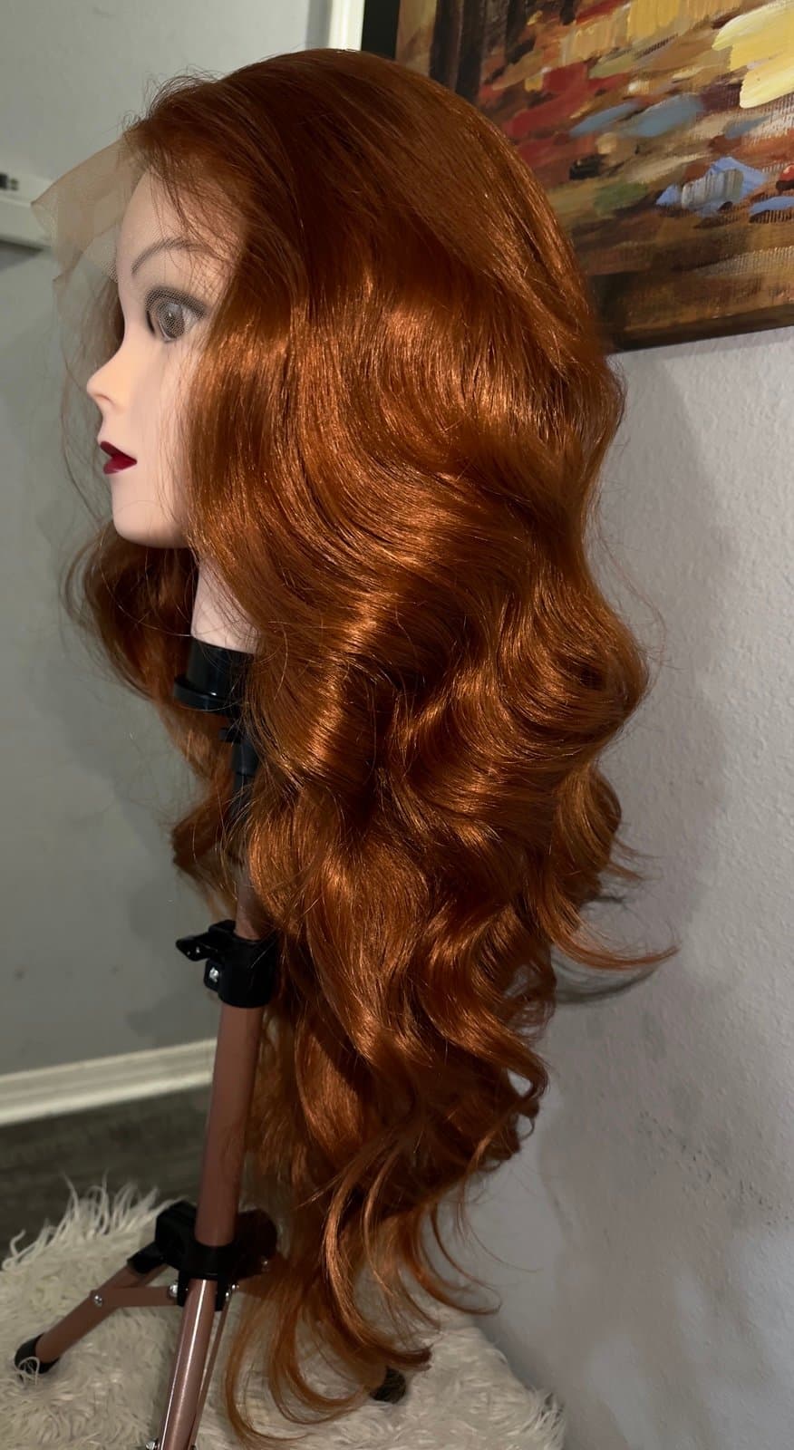 Synthetic Blend 13x4 Long BodyWave Ginger Lace Front Wig
