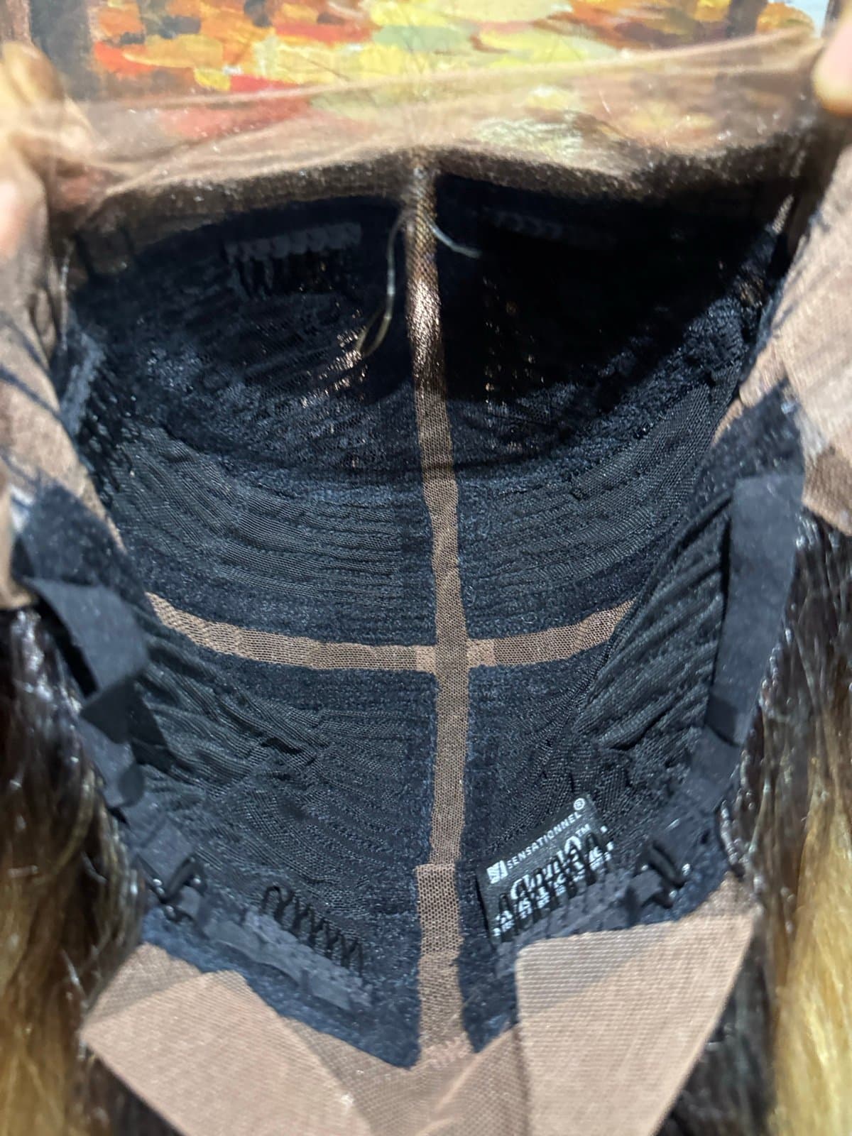 Synthetic Blend Ombre blonde wavy lace front wig with cross lace - Thumbnail 8