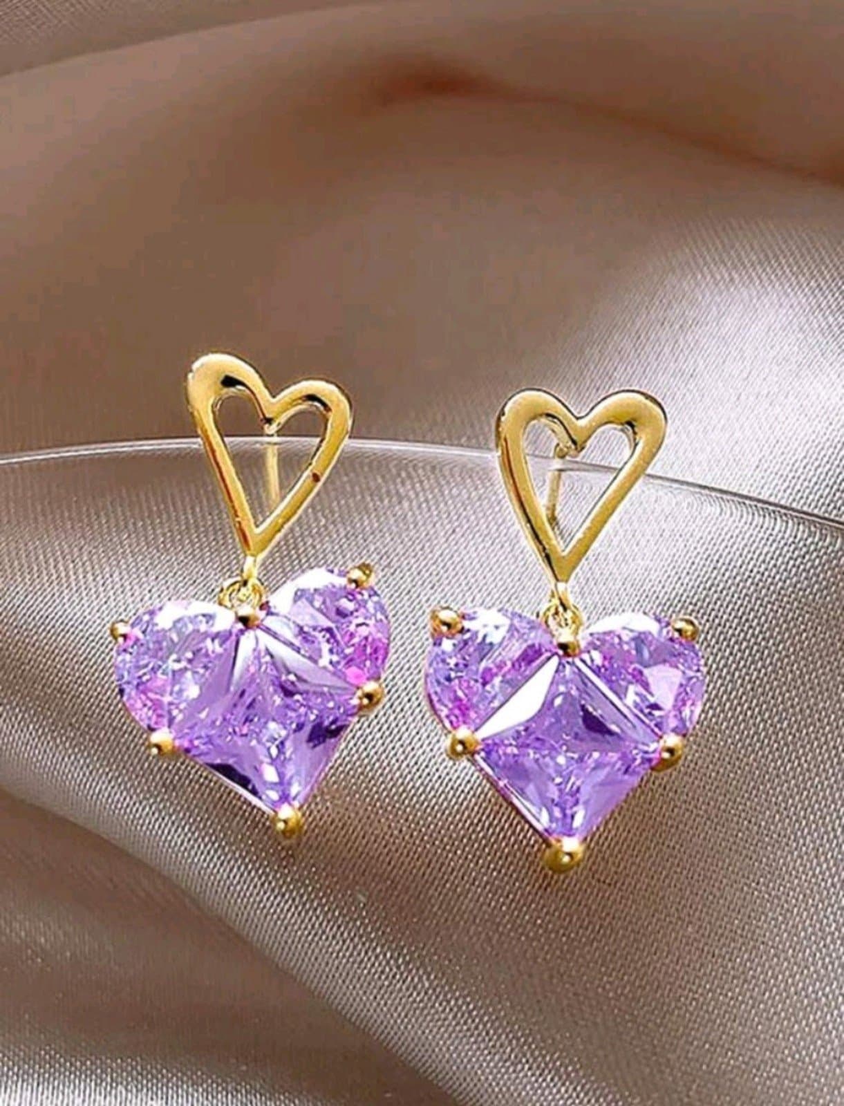 Diamond Heart Flower Rose Gold/Plated Necklace - Thumbnail 12