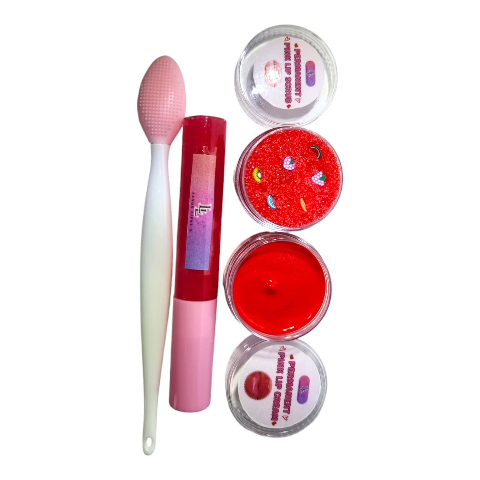 Powerful Brightening Lip Kit of 4: Lip Cream, Sugar Scrub & Scrub & Lip Gloss - Thumbnail 3