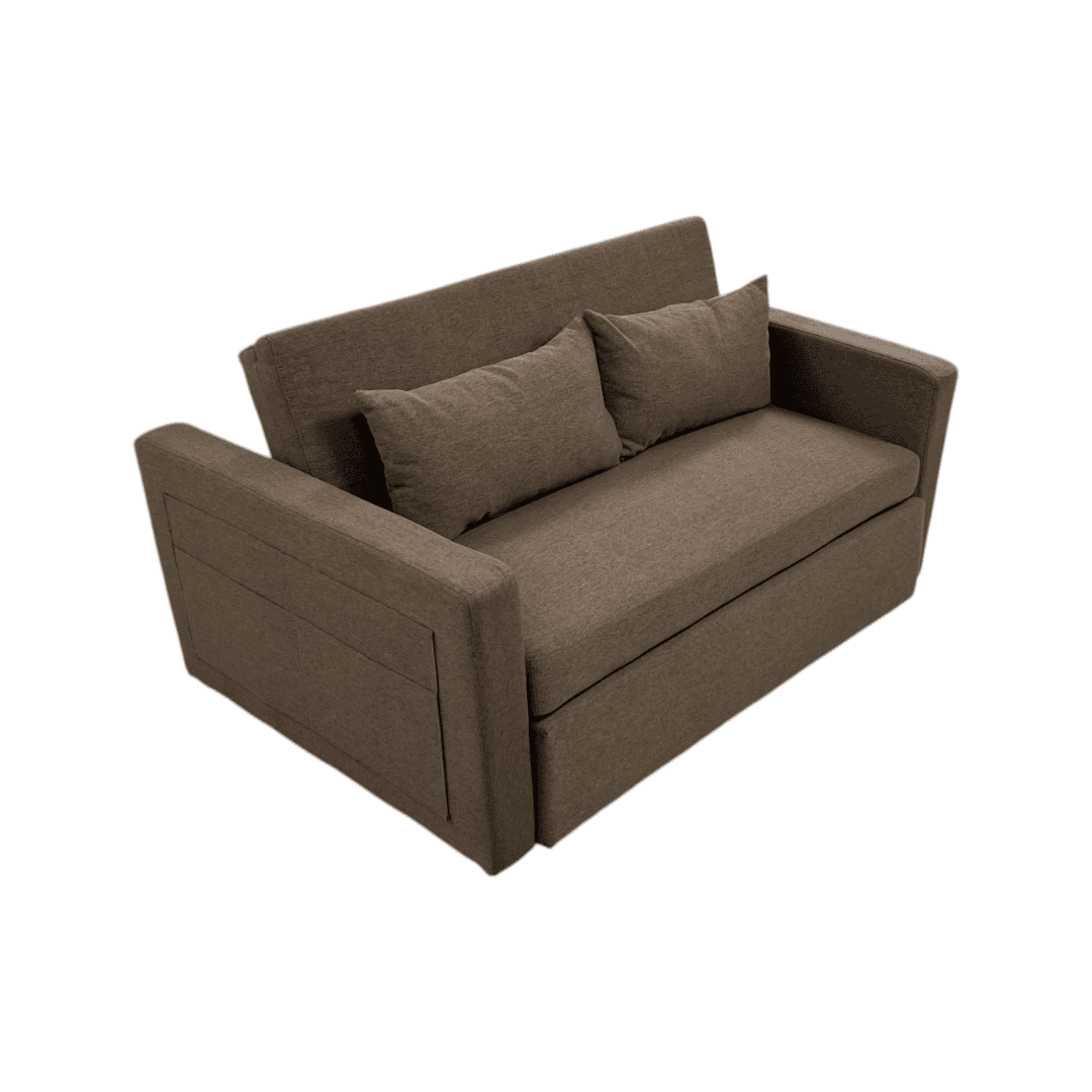 Latitude Run Lateresa Small Loveseat Pull-Out Sofa Bed - Adjustable Backrest With 2 Soft Pillows - Thumbnail 6