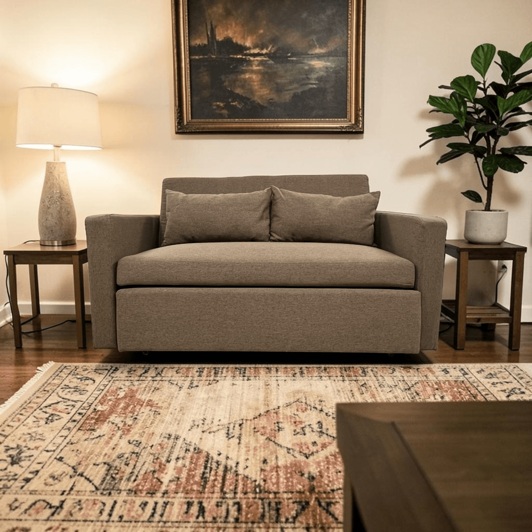 Latitude Run Lateresa Small Loveseat Pull-Out Sofa Bed - Adjustable Backrest With 2 Soft Pillows - Image 1