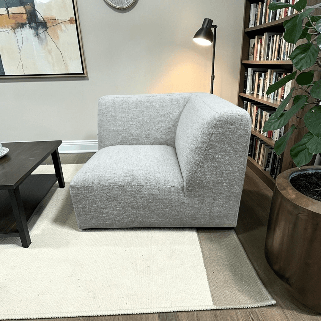 Simpli Home Rex Corner Sofa Module, Handcrafted Modern-Style Corner Accent Chair for Living Room - Image 1