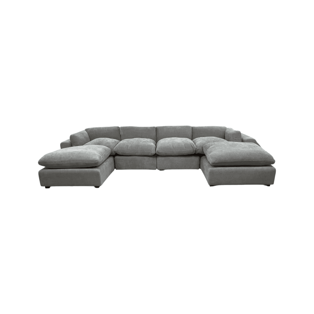 Latitude Run Wilroy 6-piece Comfy U-shaped Sofa Couch Reversible Chaise Sectional - Thumbnail 15