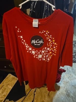 McDonalds McCafe Shirt Xxl Red - Image 1
