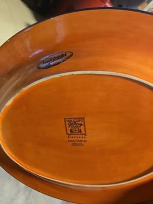 Tabletops Gallery Caracas Large Oval Platter Hand Painted And Crafted - Thumbnail 3