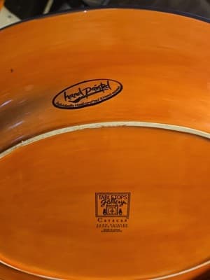 Tabletops Gallery Caracas Large Oval Platter Hand Painted And Crafted - Thumbnail 4