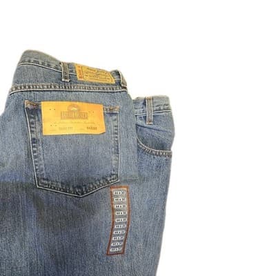 Redhead Jeans Mens 44X30 Classic Straight Fit Blue Denim - Thumbnail 4