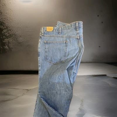 Redhead Jeans Mens 44X30 Classic Straight Fit Blue Denim - Thumbnail 3