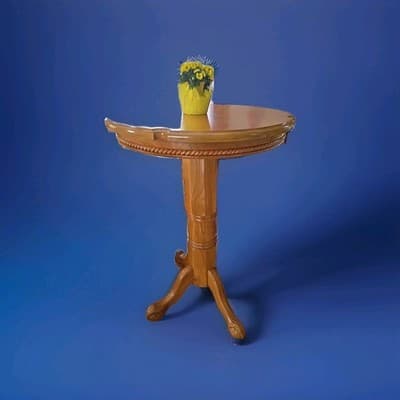 31 In Round Spencer Martson Pool Pub Table and Stools Set of 2 Wood Brown Oak US - Thumbnail 2