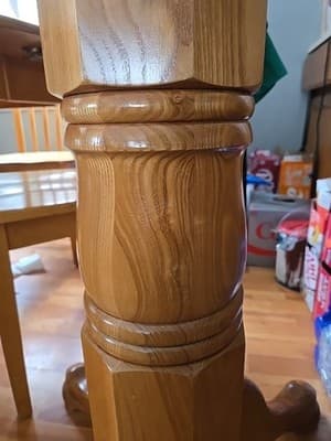 31 In Round Spencer Martson Pool Pub Table and Stools Set of 2 Wood Brown Oak US - Thumbnail 7