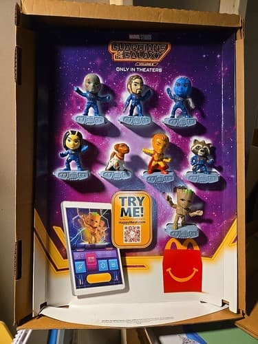 McDonald's Guardians Of The Galaxy 3 Happy Meal Toys Full Display Case Board - Thumbnail 4