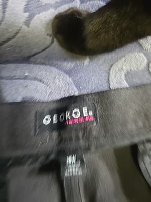 George pants Women 18W Average dark gray Slacks stretch Think Slim tummy control - Thumbnail 3