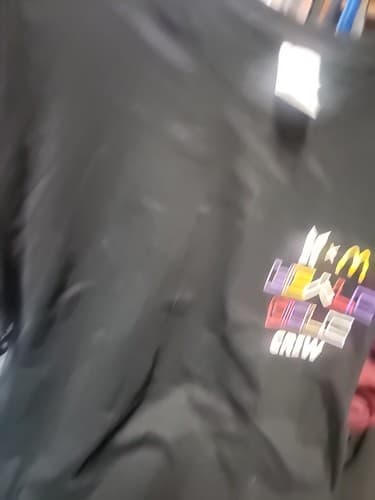 Authentic McDonalds BTS Crew Work Shirt Size X Large Black Graphic - Thumbnail 3