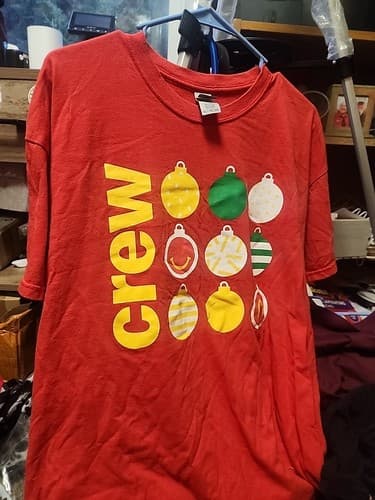 Mcdonalds Tee Shirt Red Christmas Crew Classic Fit Shirt