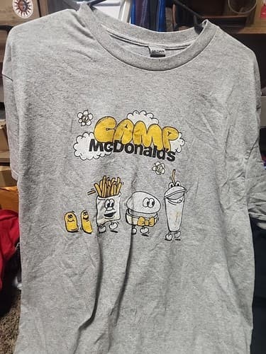 Camp McDonalds Shirt Men L McDonald's Gray Work Shirt - Image 1