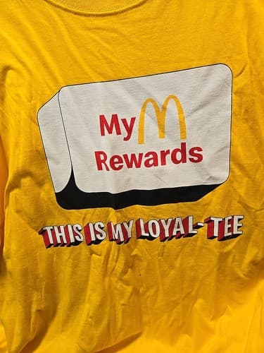 McDonald's Loyal-tee Yellow X Large Shirt