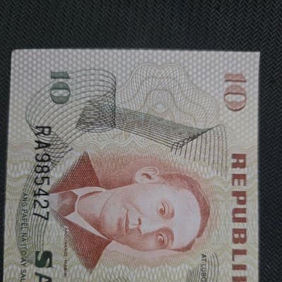 Philippines 10 Piso 1981 P 167 SIGN 9 UNC - Thumbnail 2