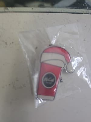 Mcdonalds 2018 Santa Hat Mccafe Cup Pin