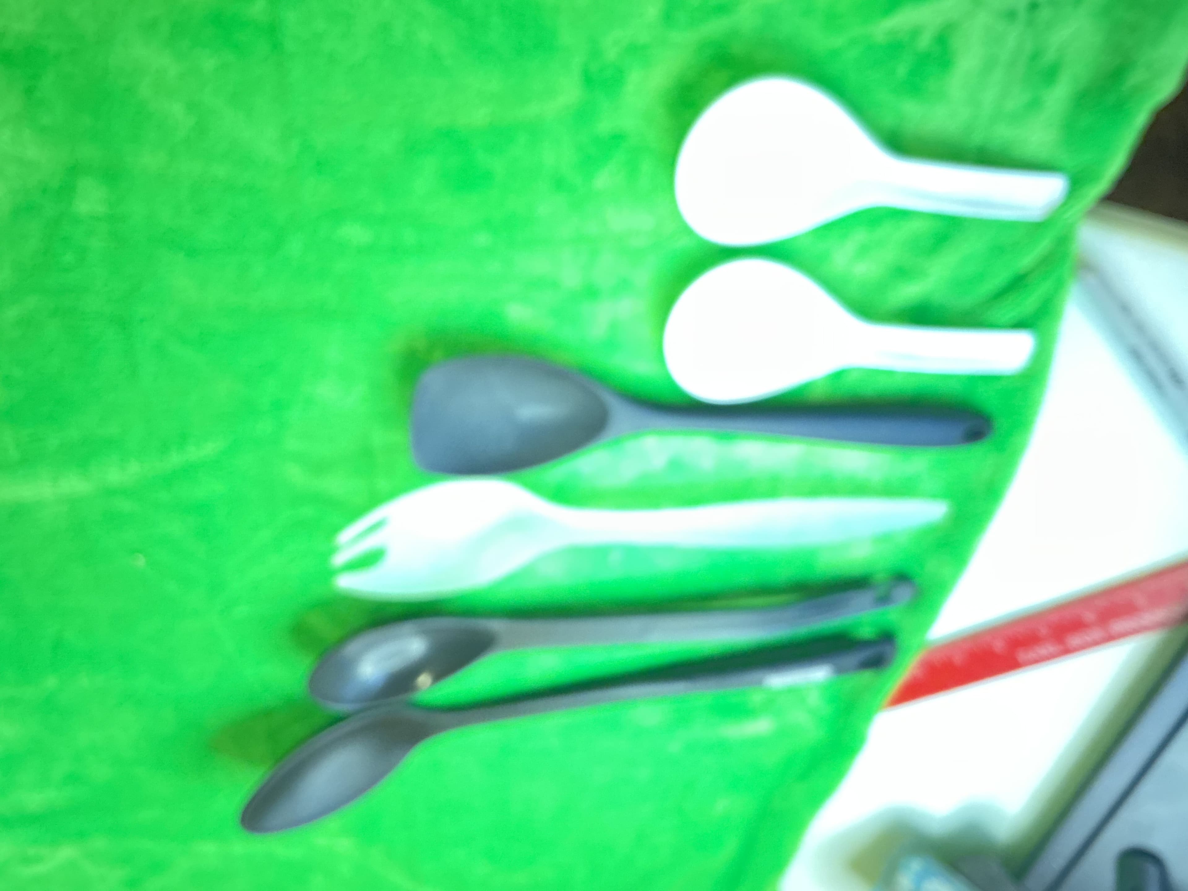 Calphalon Rubbermaid Kitchen Utensil Lot Spoons Fork Spatula Asian Soup Spoons - Image 1