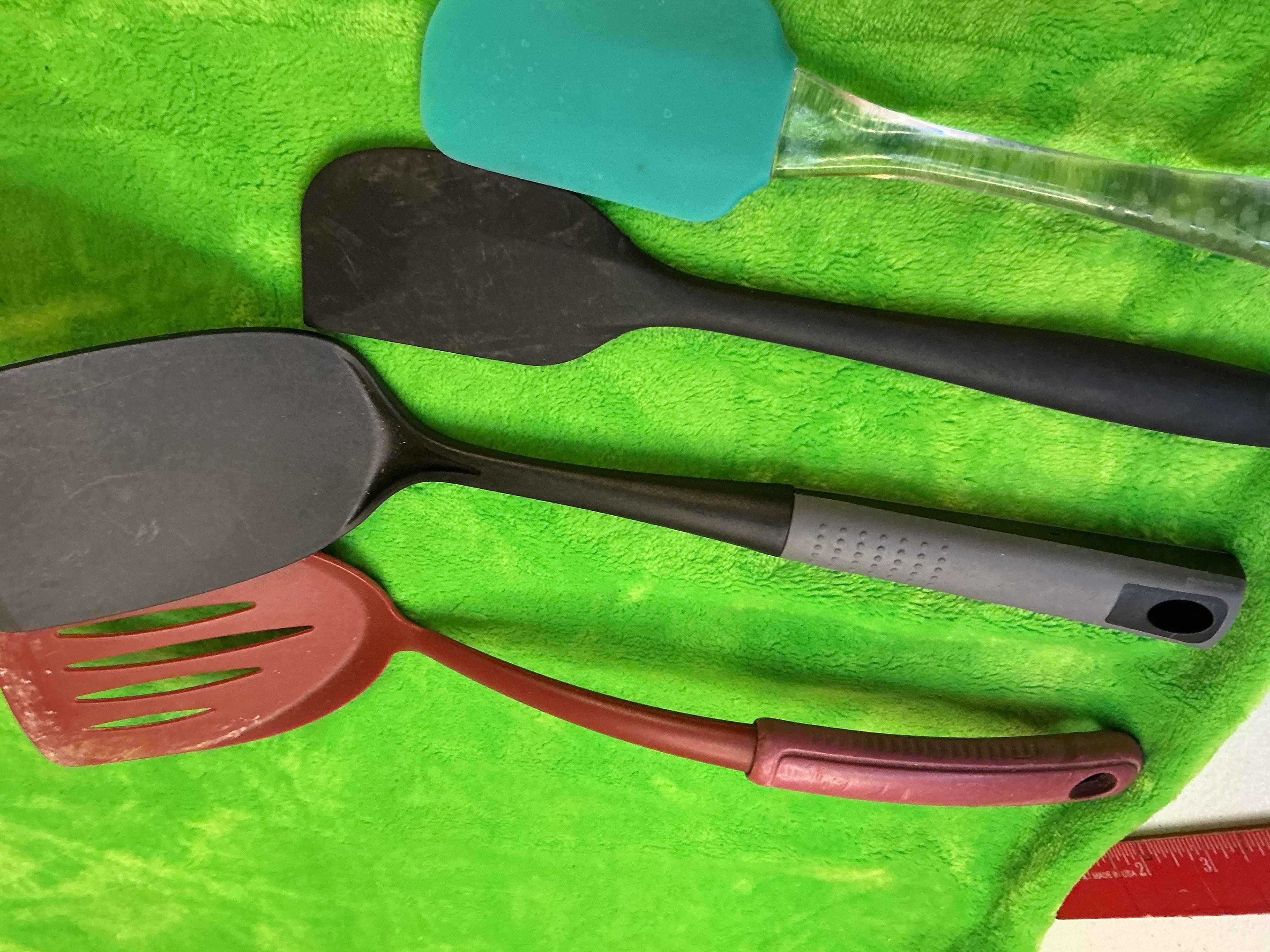 5 Pc Silicone Nylon Spatula Turner Lot Slotted Scraper Nonstick Kitchen Tools - Thumbnail 3