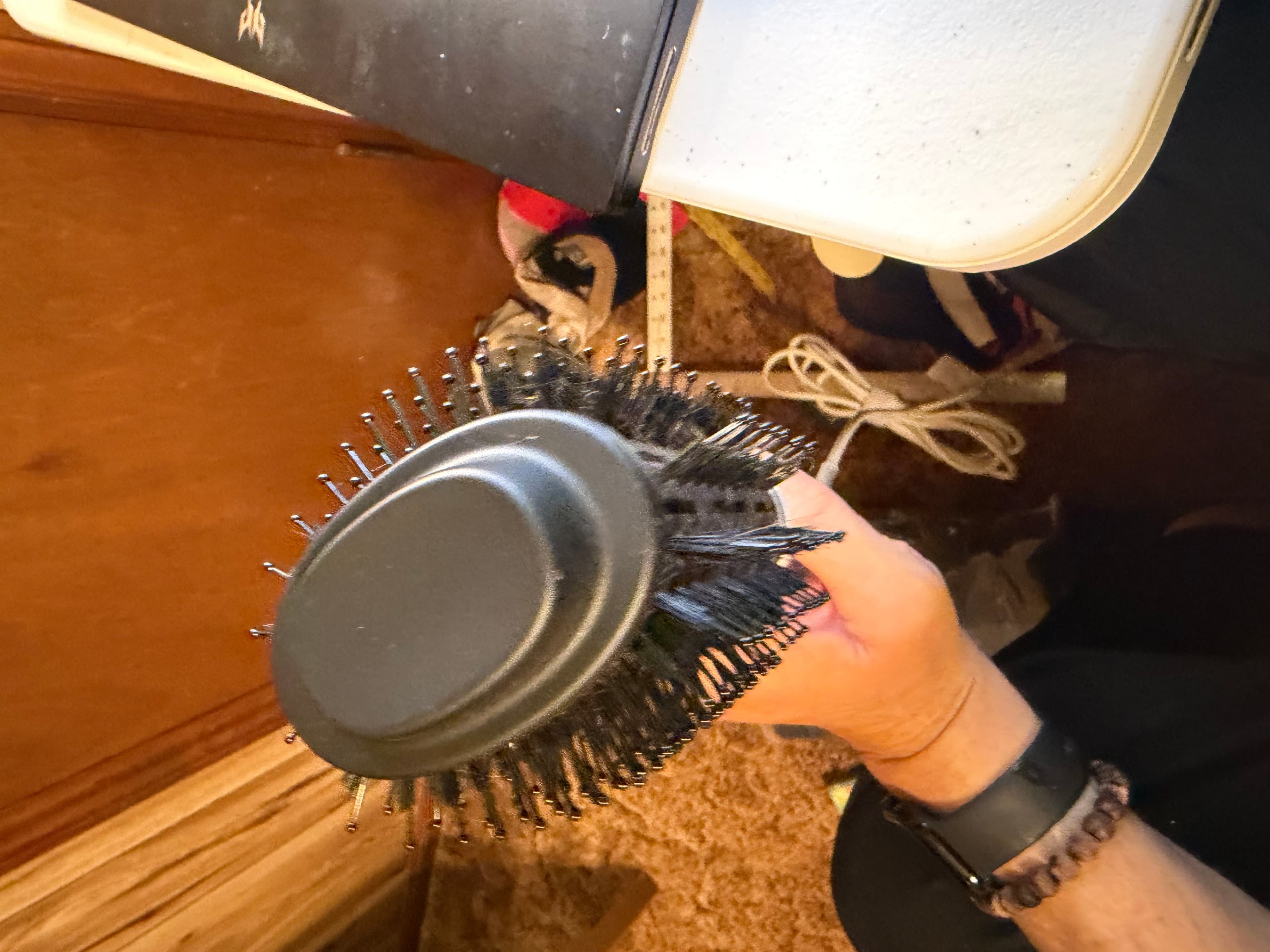 BondiBoost Blow Dry Brush Hot Air Brush One Step Hair Dryer Styler White - Thumbnail 7