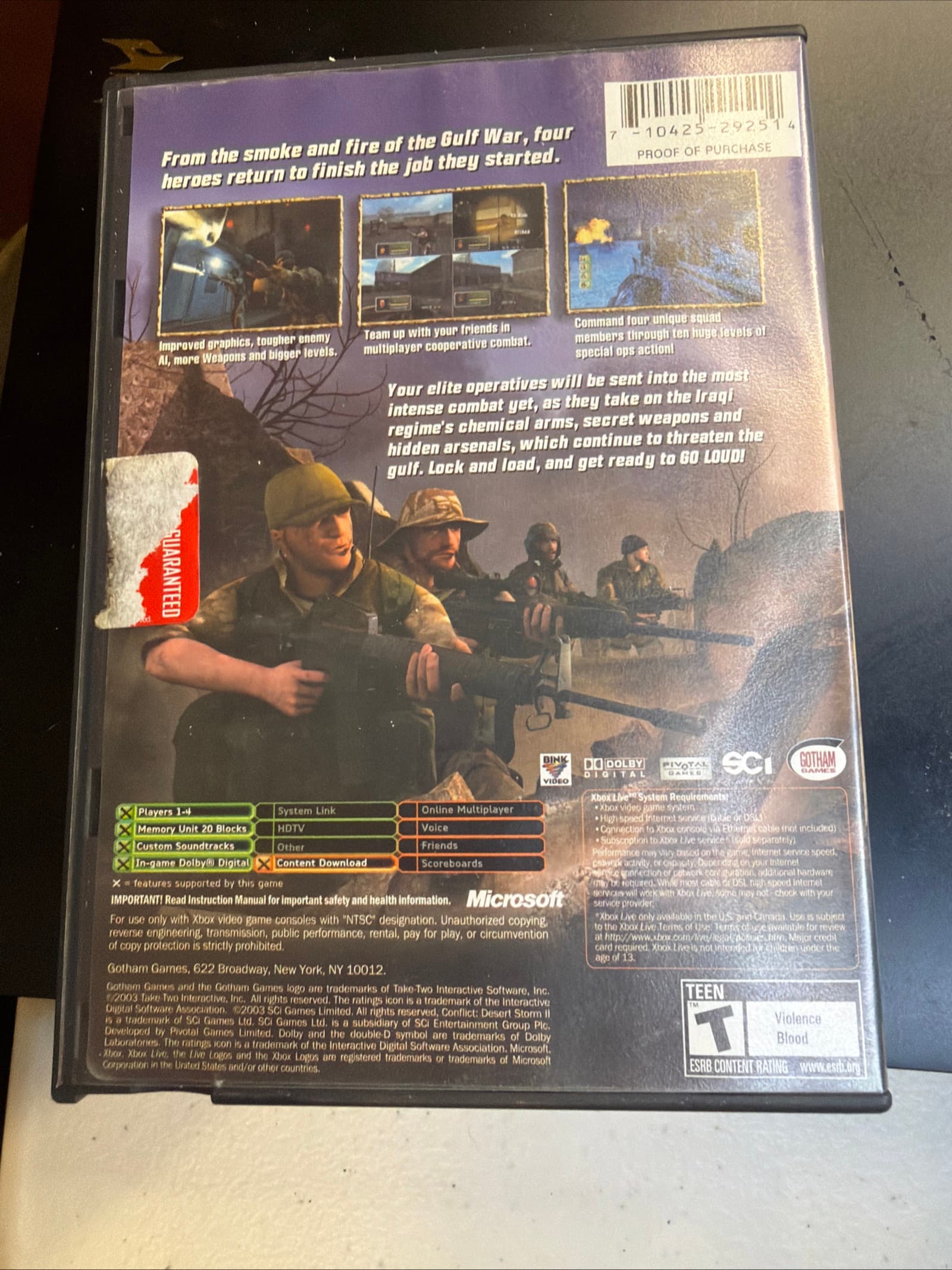 Conflict: Desert Storm II - Back to Baghdad for Xbox - Thumbnail 2