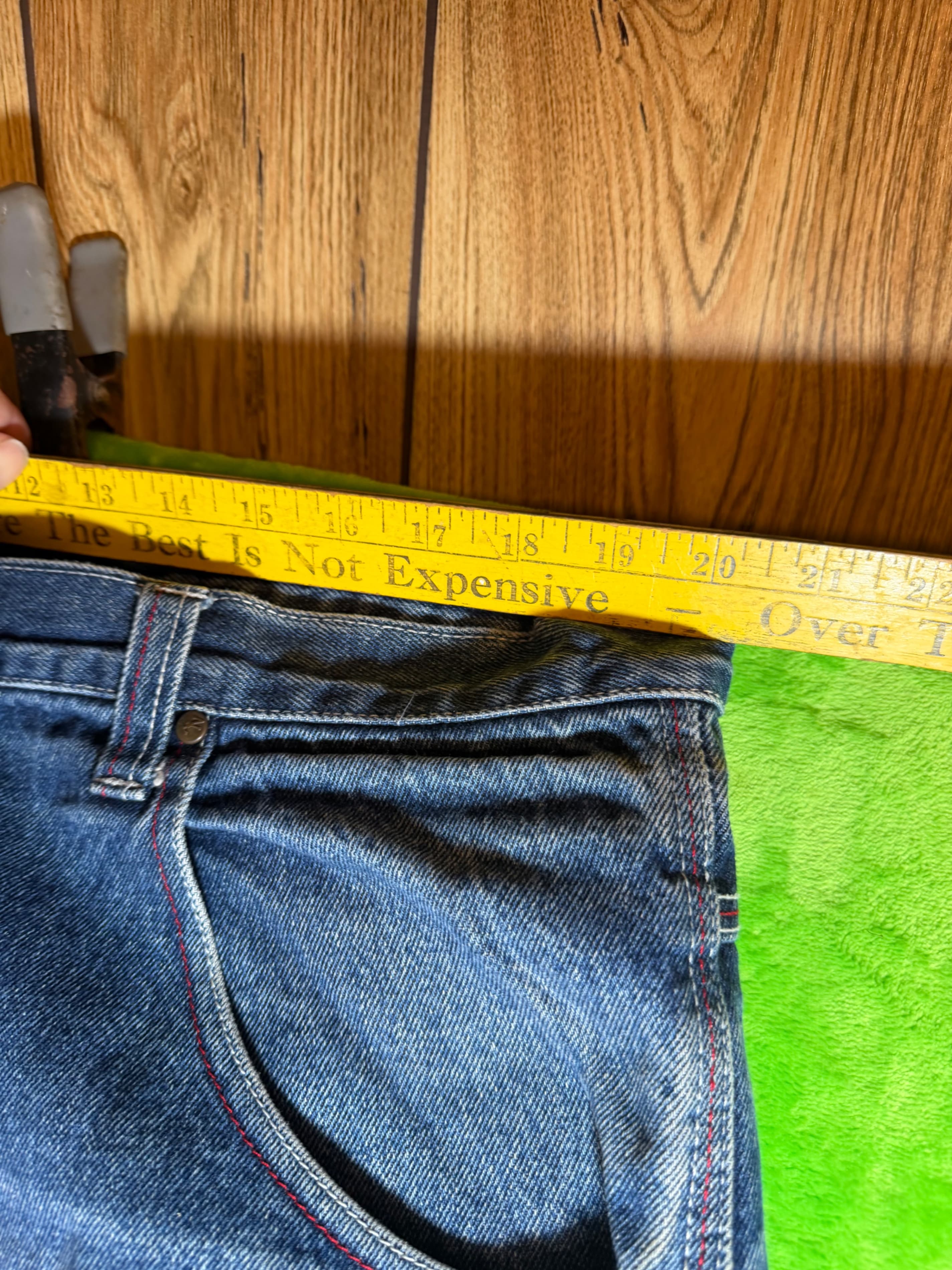 Vintage Y2K NY Xpress Carpenter Jeans Size 40 Baggy Wide Leg Red Stitch Denim - Thumbnail 7