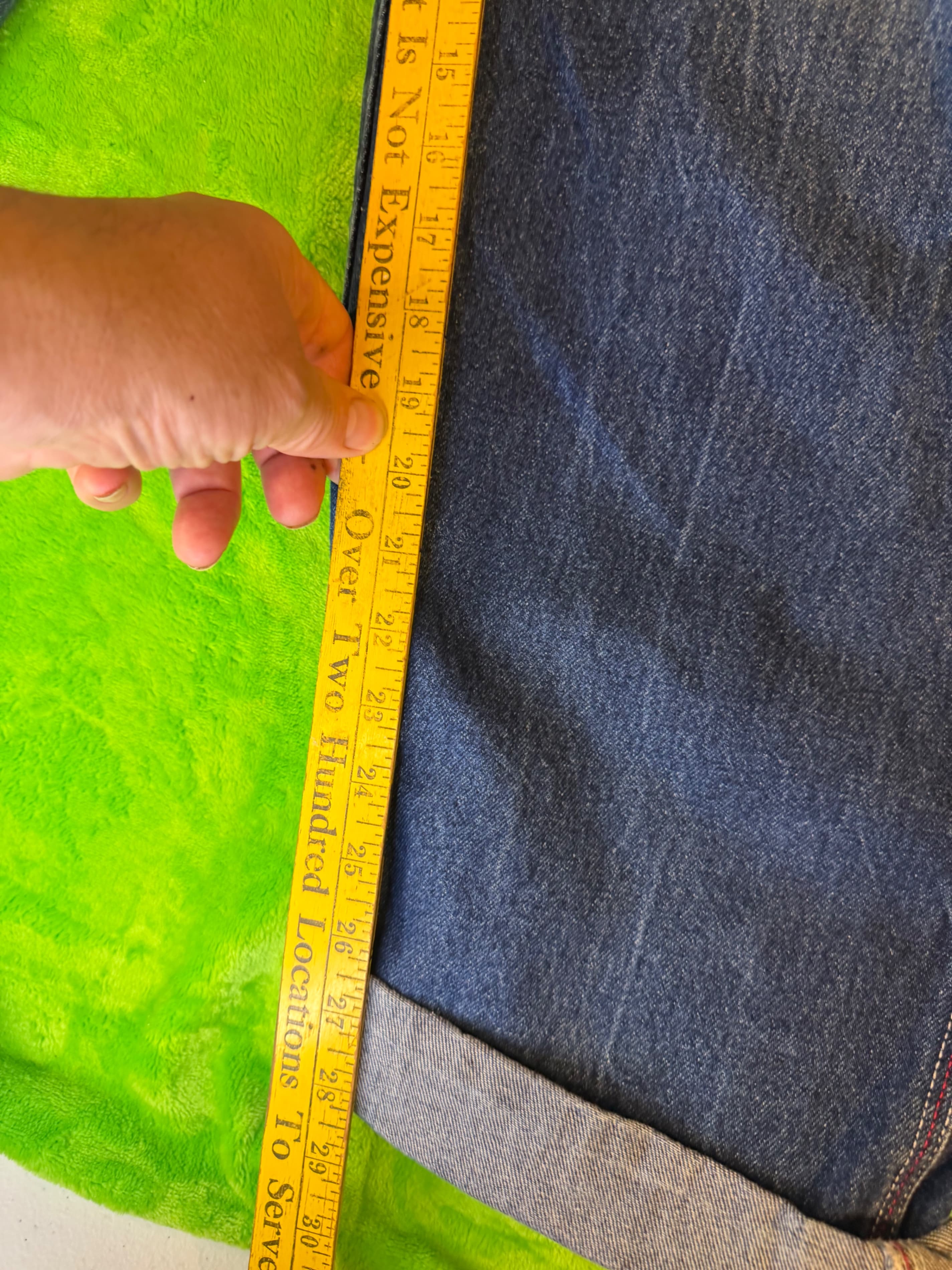 Vintage Y2K NY Xpress Carpenter Jeans Size 40 Baggy Wide Leg Red Stitch Denim - Thumbnail 6