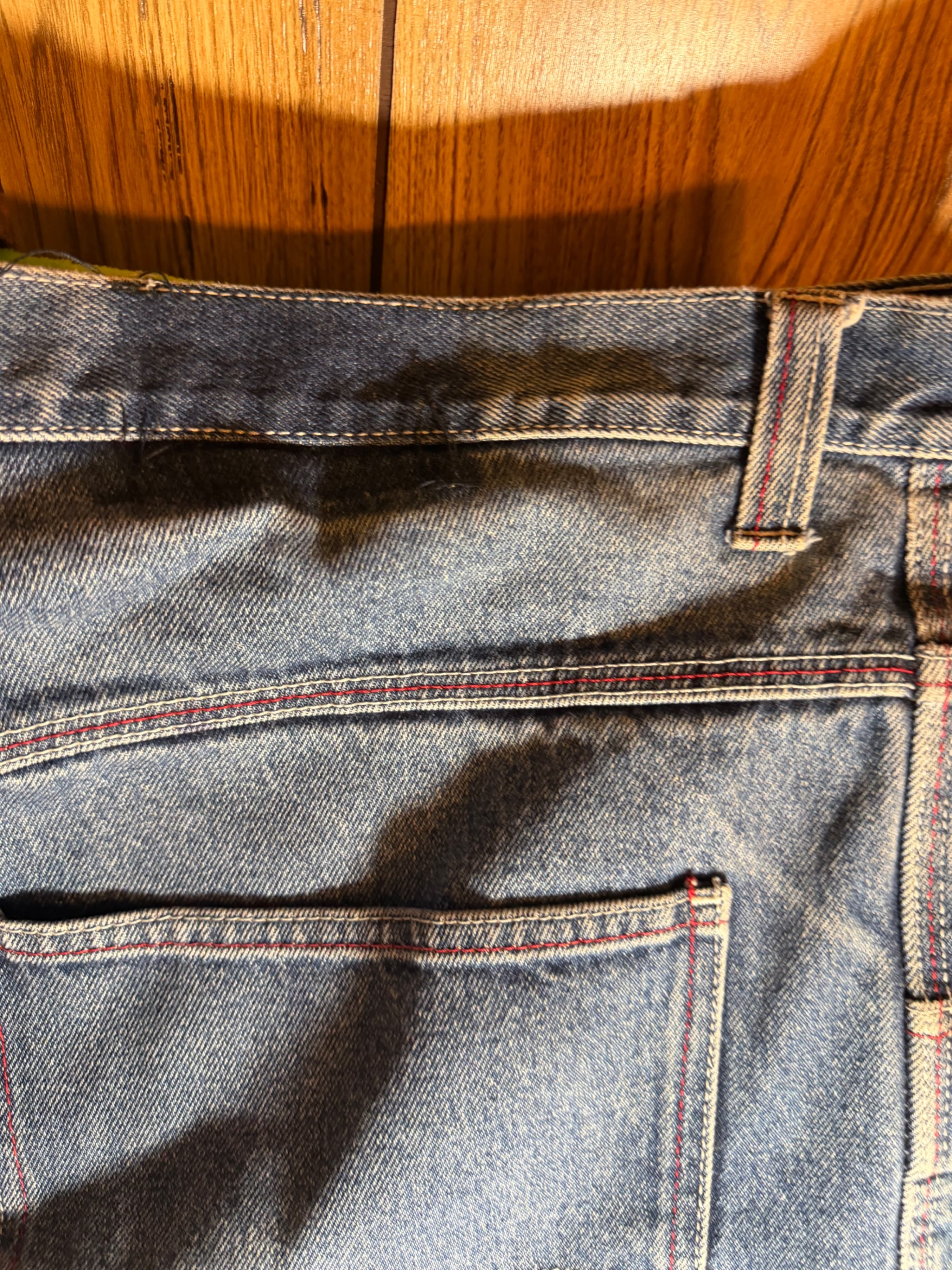 Vintage Y2K NY Xpress Carpenter Jeans Size 40 Baggy Wide Leg Red Stitch Denim - Thumbnail 11