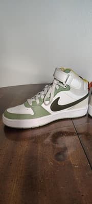 Nike All Day Play Shoes Youth Size 6Y White Green Mid Top Sneakers DV3649-171 - Thumbnail 8