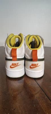 Nike All Day Play Shoes Youth Size 6Y White Green Mid Top Sneakers DV3649-171 - Thumbnail 3