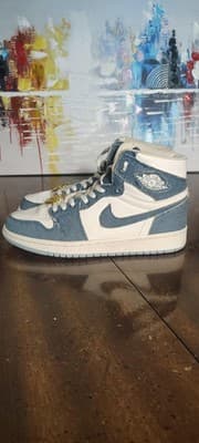 Jordan Air Jordan 1 Mid SE Denim Shoes Mens Size 8 Blue Sneakers DM9036-104 - Image 1