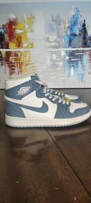 Jordan Air Jordan 1 Mid SE Denim Shoes Mens Size 8 Blue Sneakers DM9036-104 - Thumbnail 3