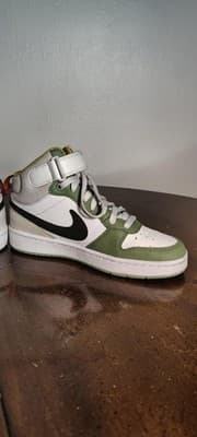 Nike All Day Play Shoes Youth Size 6Y White Green Mid Top Sneakers DV3649-171 - Thumbnail 7