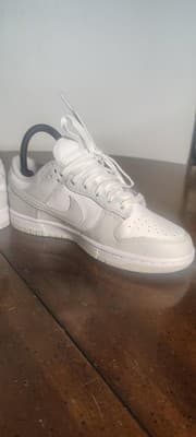 Nike Dunk Low Shoes Womens 5.5 White Photon Dust Leather Sneakers DD1503-103 - Thumbnail 6