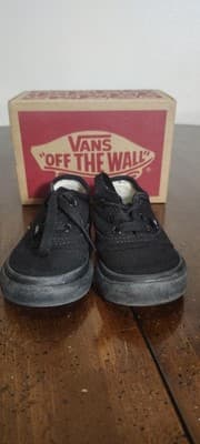 Vans Authentic Shoes Toddler Size 5.5T Black Boys Low Top Sneakers VN000ED9BKA1 - Thumbnail 4