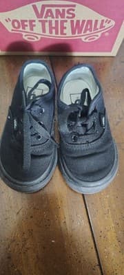 Vans Authentic Shoes Toddler Size 5.5T Black Boys Low Top Sneakers VN000ED9BKA1 - Thumbnail 5