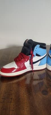 Nike Air Jordan 1 Retro OG Fearless UNC Chicago Shoes Mens Size 5 CK5666-100 - Thumbnail 7