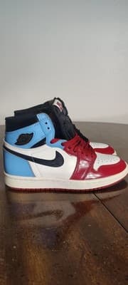 Nike Air Jordan 1 Retro OG Fearless UNC Chicago Shoes Mens Size 5 CK5666-100 - Thumbnail 3