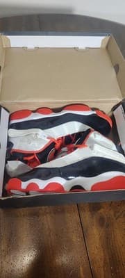 Nike Air Jordan 6 Rings Shoes Youth 6Y White Orange Black Sneakers DV1345-108 - Thumbnail 11