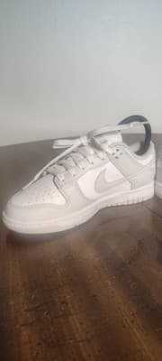 Nike Dunk Low Shoes Womens 5.5 White Photon Dust Leather Sneakers DD1503-103 - Thumbnail 7