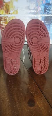 Jordan Air Jordan 1 Mid Shoes Youth Size 1.5Y Red White Sneakers FD1412-160 - Thumbnail 9