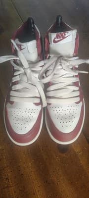 Jordan Air Jordan 1 Mid Shoes Youth Size 1.5Y Red White Sneakers FD1412-160 - Thumbnail 5