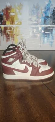 Jordan Air Jordan 1 Mid Shoes Youth Size 1.5Y Red White Sneakers FD1412-160 - Thumbnail 3