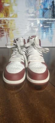 Jordan Air Jordan 1 Mid Shoes Youth Size 1.5Y Red White Sneakers FD1412-160 - Thumbnail 4