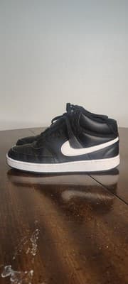Women's Size 7.5 - Nike Court Vision Next Nature Mid Black White Shoes Sneakers - Image 1